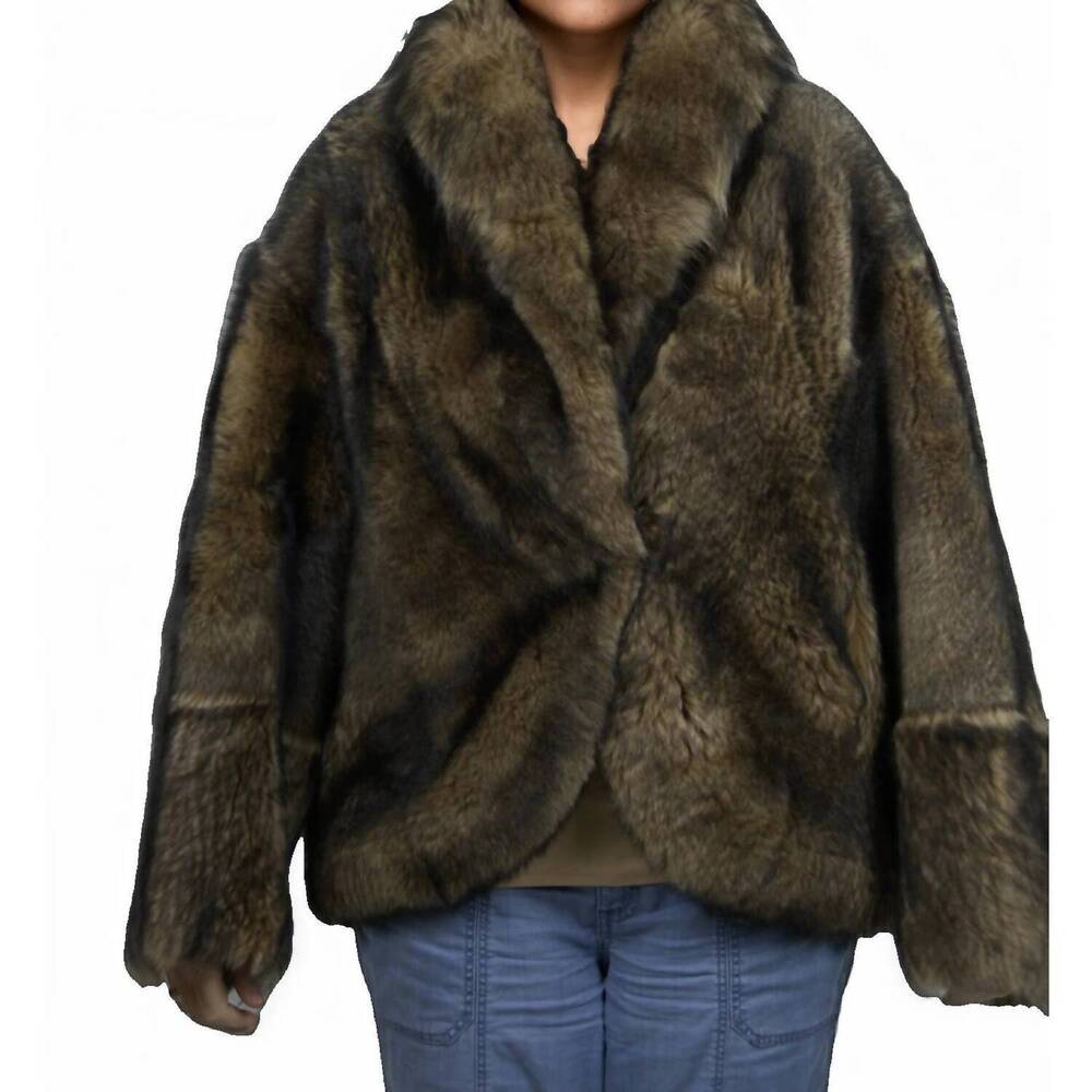 NEW LUSSO BENI thrust teddy jacket in brown